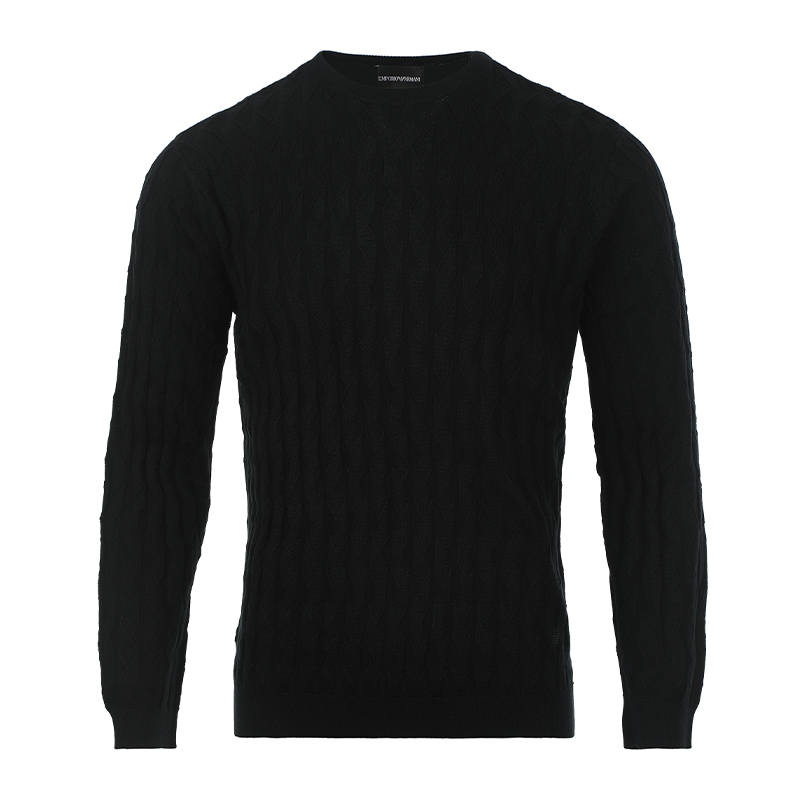 EMPORIO ARMANI FW25 Pullover Knitwear Men's Black