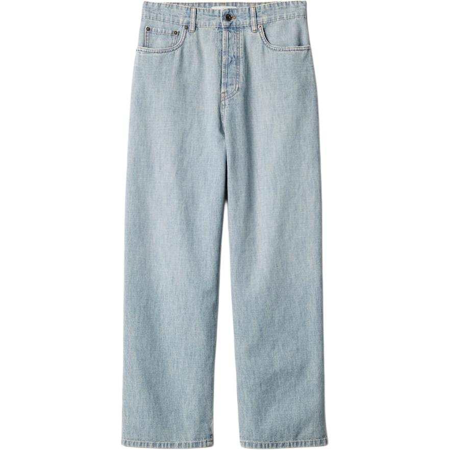 MIU MIU Miu Miu Chambray embroidered-logo jeans