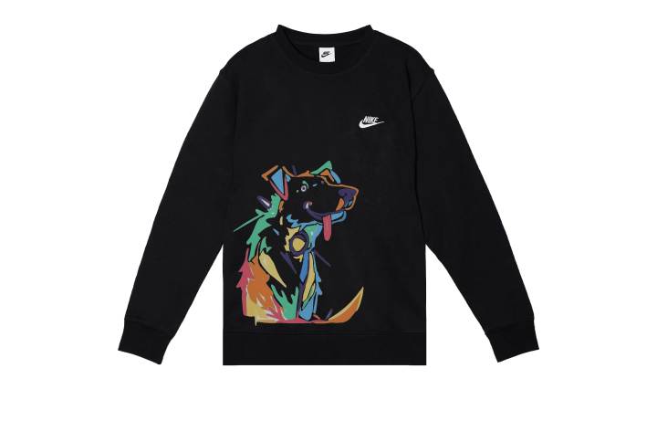 Nike Nike Dri Fit Sweatshirts Men's Black Crew Neck Moderate Regular
