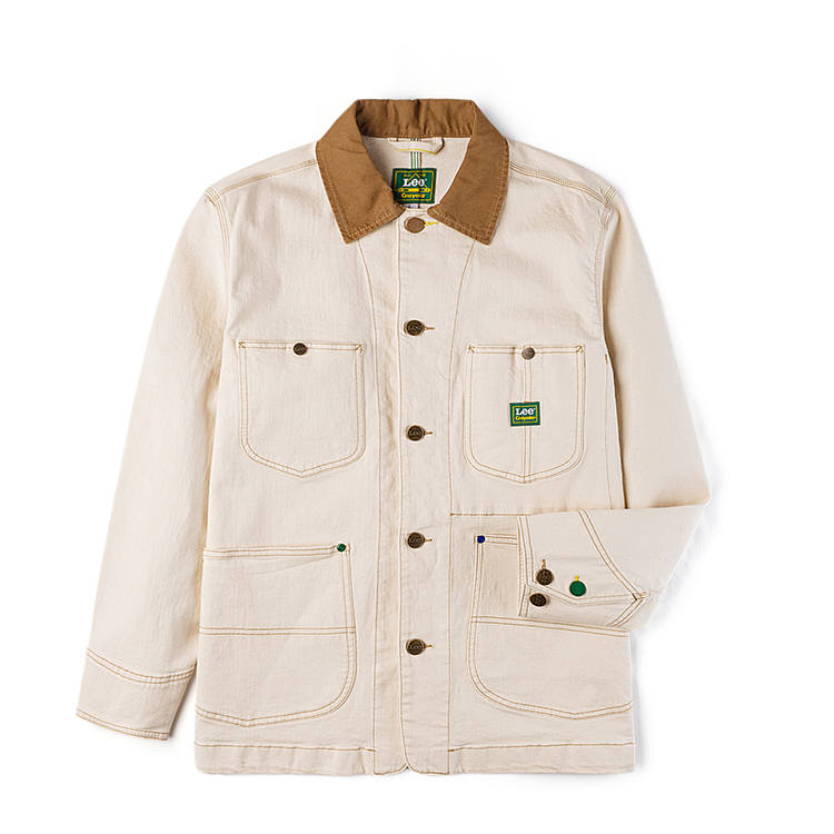 Lee Lee Jackets Men's White Lapel Moderate Workwear