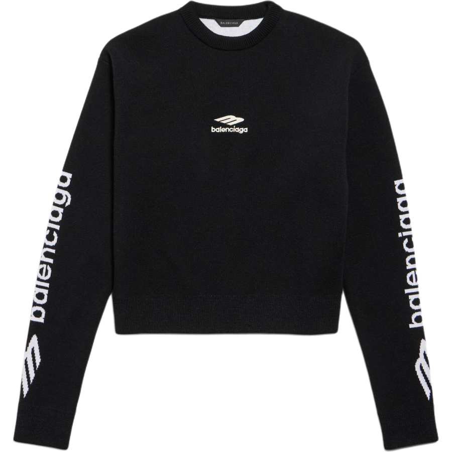 Balenciaga 3B Sports Icon cropped crew-neck sweater