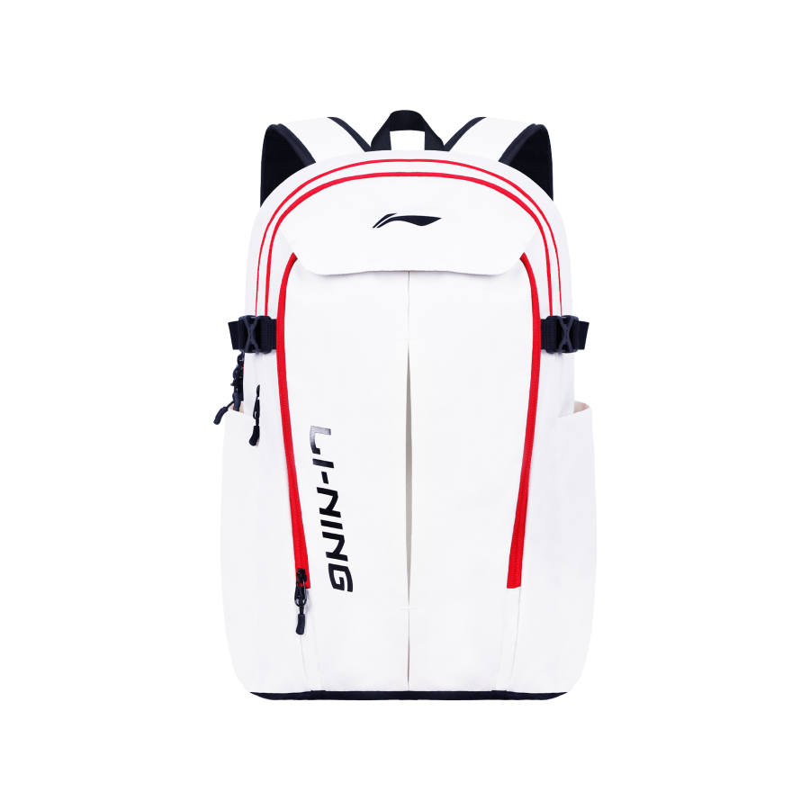 Li-Ning Li Ning Polyester Backpack Unisex White Red