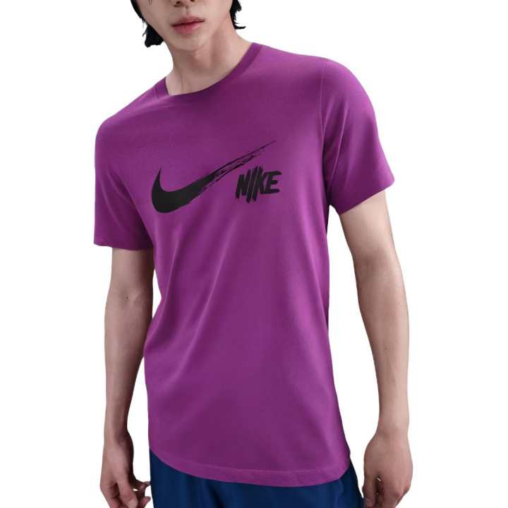 Nike Nike Dri Fit T Shirts Men's Dark Purple Crew Neck