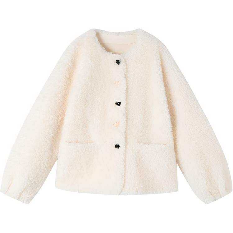 XIANGYING Furs Women's Crew Neck Thickened