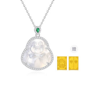MINTLEAF Natural Chalcedony Jade Necklaces Women's