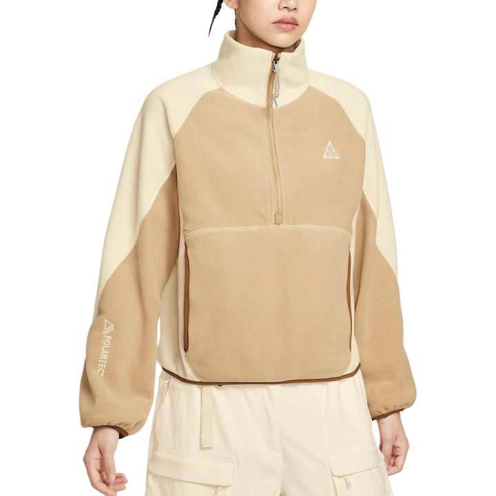 Nike Nike ACG Sweatshirts Women's Khaki Stand Collar Moderate Regular