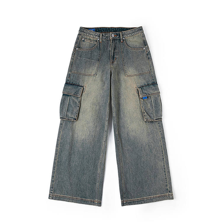 Lee Jeans Women's Vintage Light Blue Moderate Wide Leg Pants