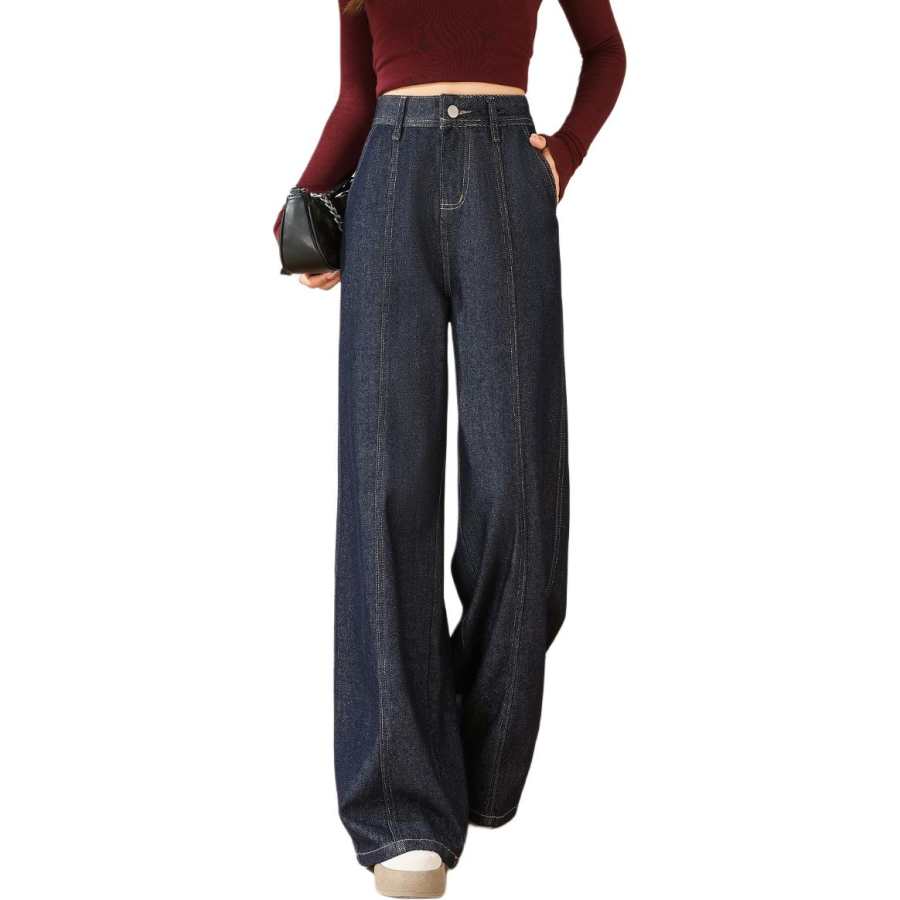 BALENO Jeans Women's Blue Moderate Wide Leg Pants
