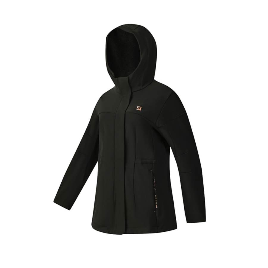 FILA Fitness Minimalist Style Sports Classic Comfortable Fleece Lined Thermal Hood Jacket Women's