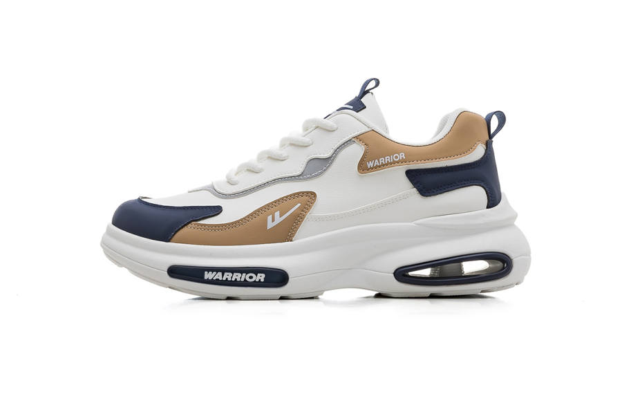Warrior Synthetic Leather Waterproof Slip Resistant Waterproof And Slip Resistant Low top Chunky Sneakers Men's