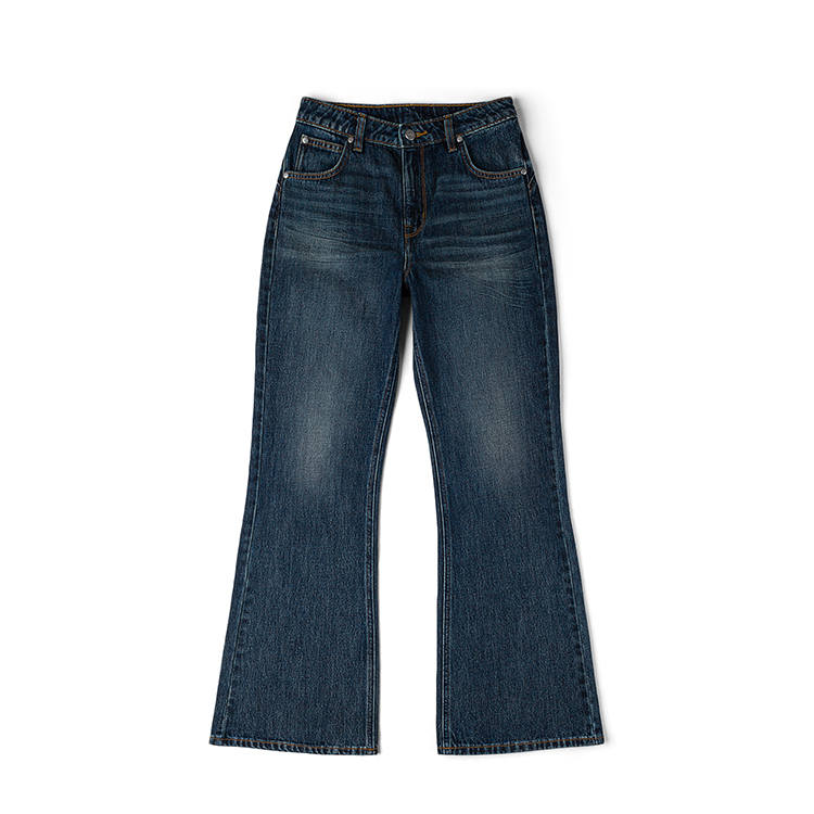 Lee Lee Jeans Women's Dark Blue Moderate Flared Pants