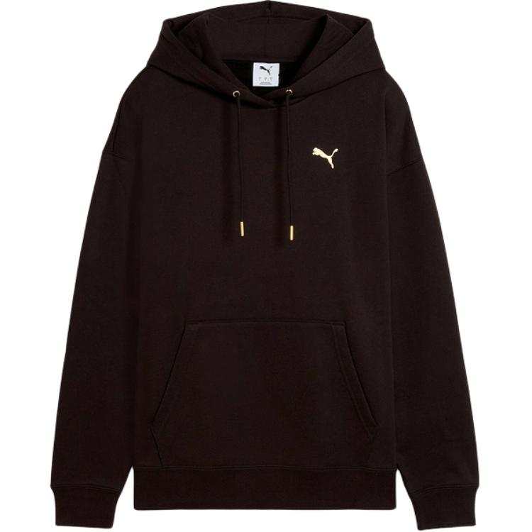 PUMA Sweatshirts Women's Black Hooded Moderate Regular