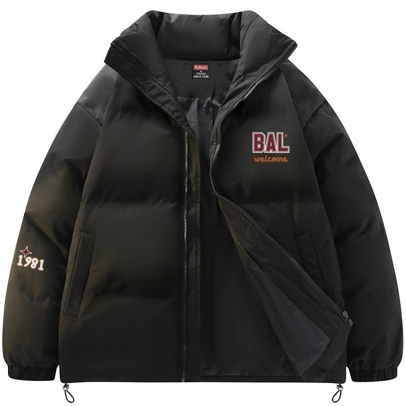 BALENO Puffer Jackets Unisex Stand Collar Moderate Puffer Jacket
