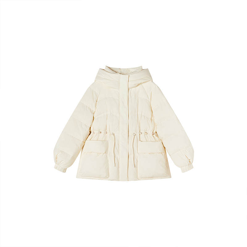 XIANGYING Down Jackets Women's Heron White Thickened Puffer Jacket