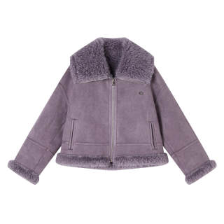 XIANGYING Furs Women's Purple Lapel Thickened