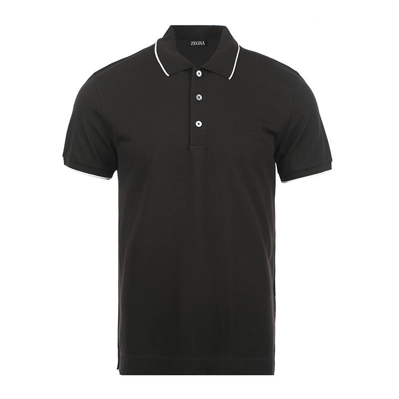 Ermenegildo Zegna Logo Embroidered Short Sleeved Polo Shirt