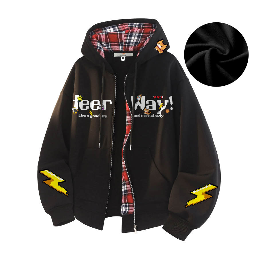 DEERWAY Sweatshirts Unisex Hooded Moderate Cardigan