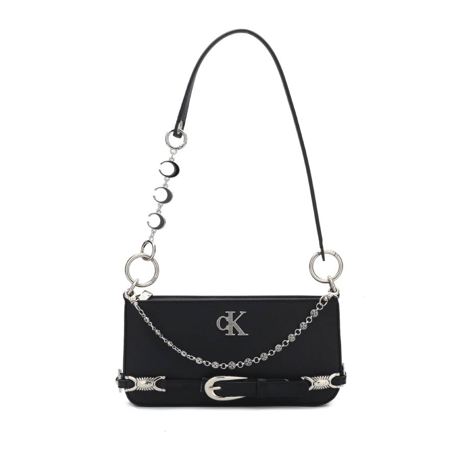 CALVIN KLEIN Blended Material Shoulder Bag Regular Women's Black