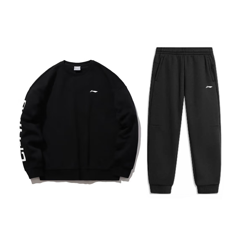 Li-Ning Li Ning Casual Sportswear Unisex Black+Black