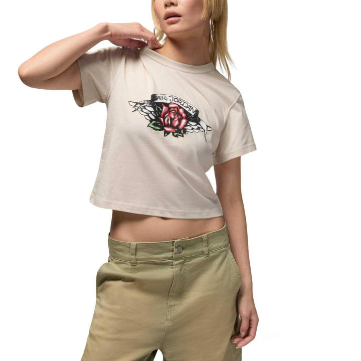 Jordan Jordan T Shirts Women's Khaki Crew Neck