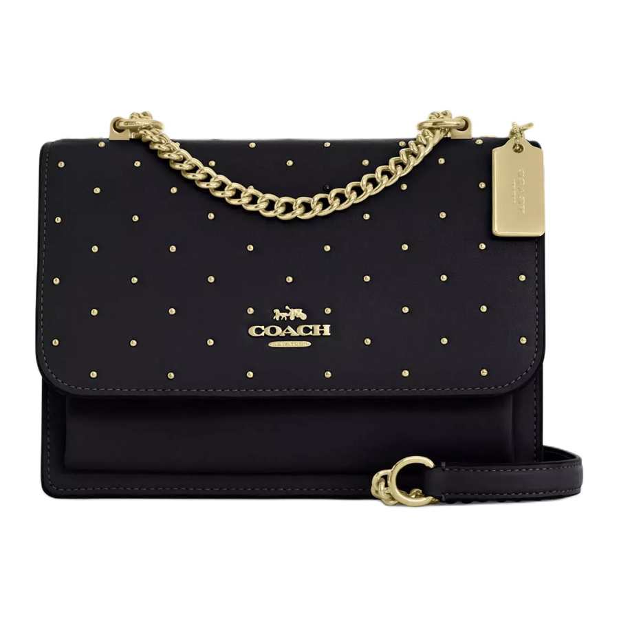 COACH Leather Crossbody Bag, Shoulder Bag Small Women's Black