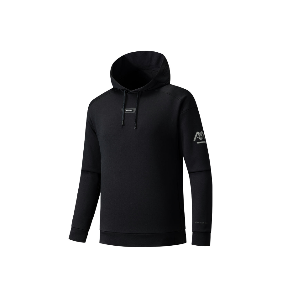 ANTA Sweatshirts Unisex Black Hooded Moderate Regular