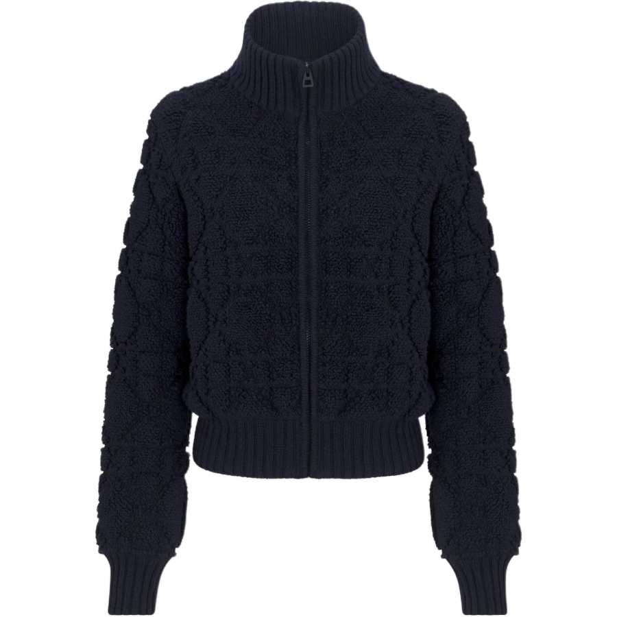 DIOR Jackets Women's Marine Blue Stand Collar Moderate Other