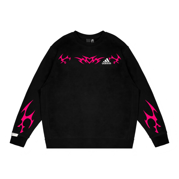 Adidas Adidas Sweatshirts Unisex Black Crew Neck Thickened Regular