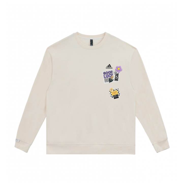 Adidas Adidas LABEL Sweatshirts Unisex Black Crew Neck Moderate Regular
