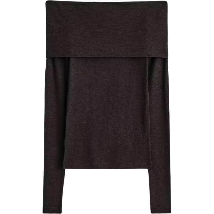 COS Knitwear Women's Dark Brown Boat Neck Moderate