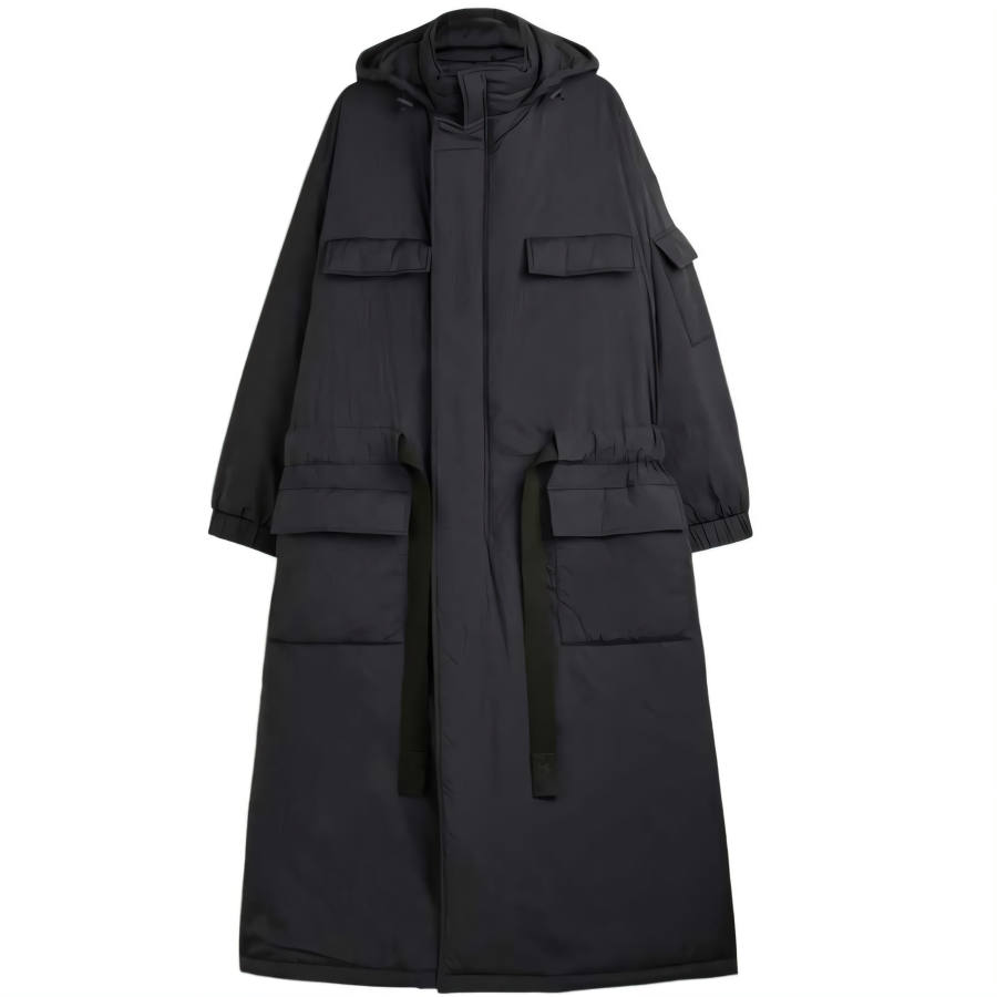 Y-3 Y 3 Coats Men's Black Thickened And Fleece Lined