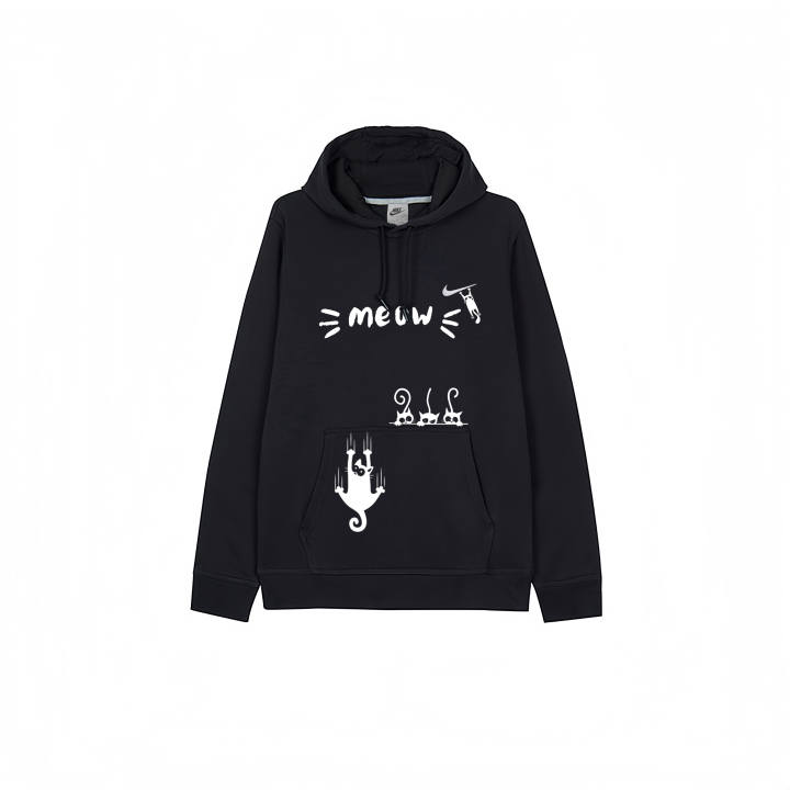 Nike Nike Sweatshirts Men's Black Hooded Thickened