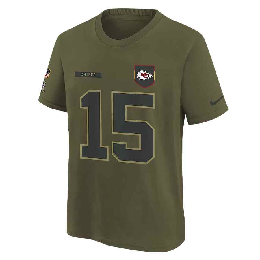 Nike Nike x NFL T Shirt Patrick Mahomes Kansas City Chiefs Salute To Service Kids'