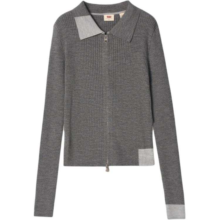 Levis Knitwear Women's Gray Moderate Cardigan