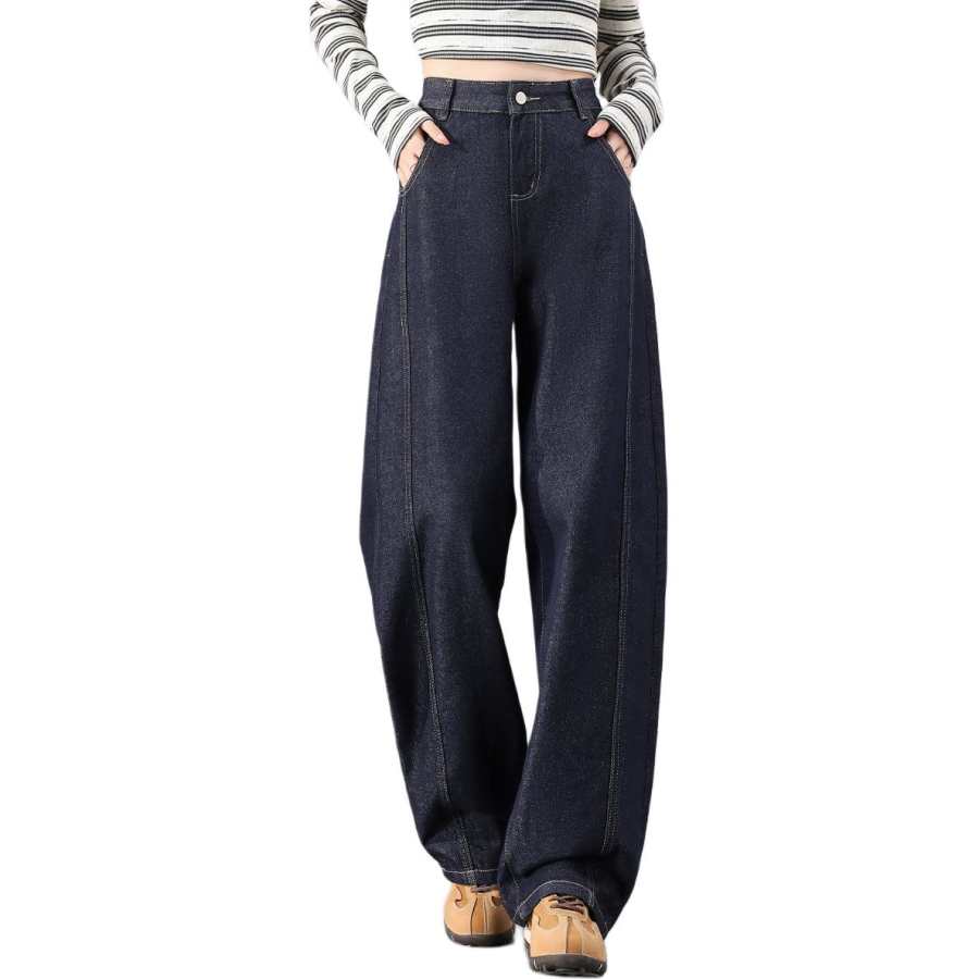 BALENO Jeans Women's Washed Blue Moderate Wide Leg Pants