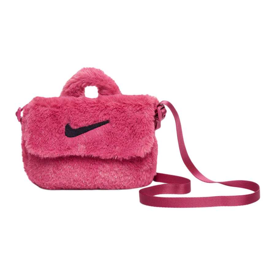 Nike Nike Faux Fur Handbag Kids' Beetroot Red & Black & Purple