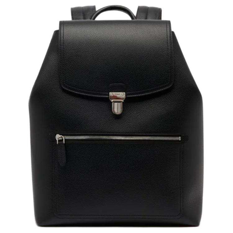 BALLY BALLY Cow Leather Backpack Men's Black