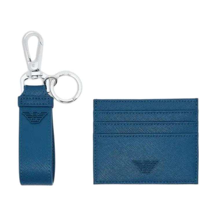 EMPORIO ARMANI PU Polyurethane Combo Set Men's Dusk Blue