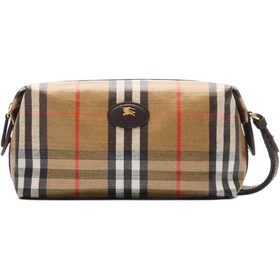 Burberry Highlands Cotton Blend Viscose Clutch Men's Sandy Beige