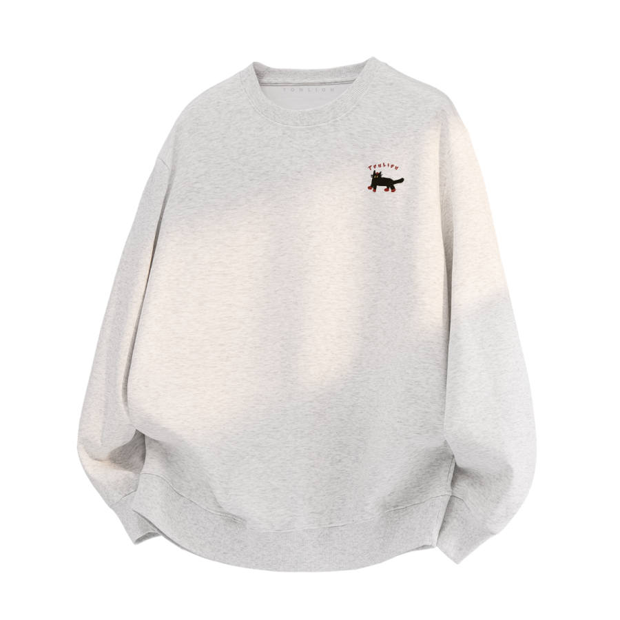 Tonlion Sweatshirts Unisex Crew Neck Moderate Heavyweight