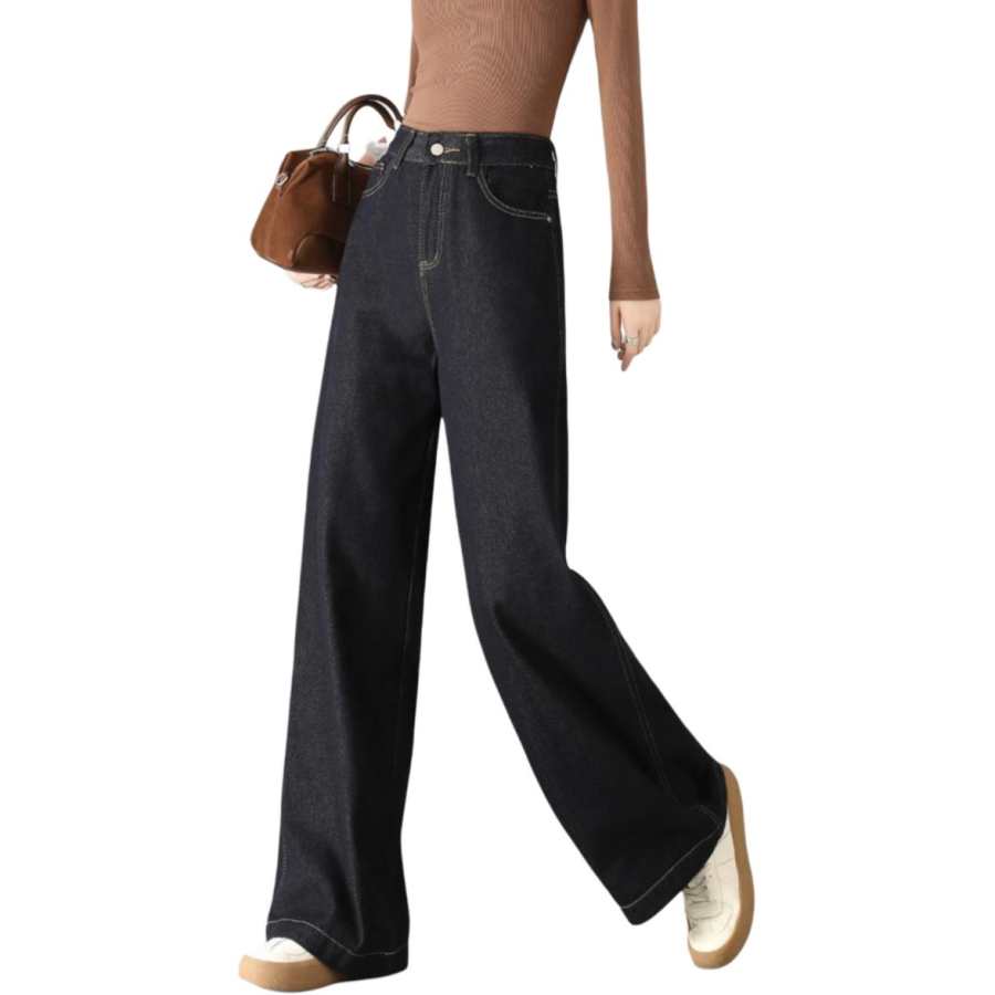 BALENO Jeans Women's Dark Blue Moderate Wide Leg Pants