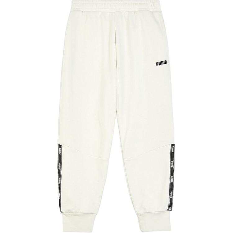 PUMA Knitted Sweatpants Men's White Moderate Cuffed Pants