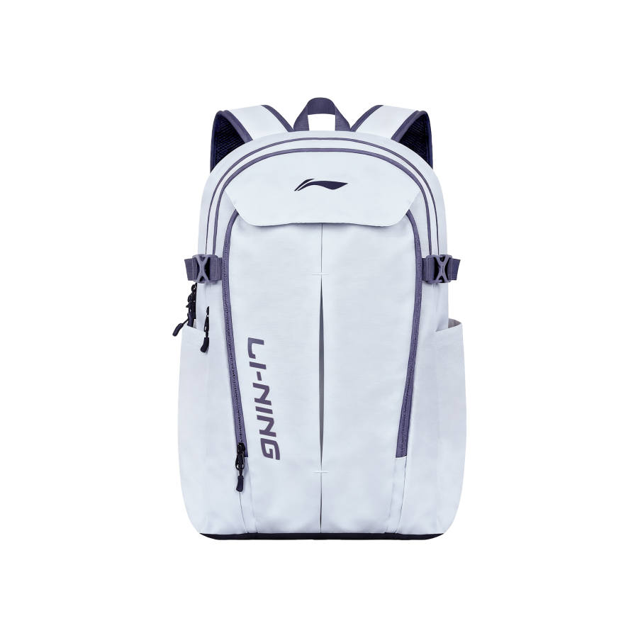 Li-Ning Li Ning Polyester Backpack Unisex Light Gray Blue