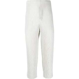 Homme Plissé Issey Miyake FW22 Casual Pants Men's Light Gray