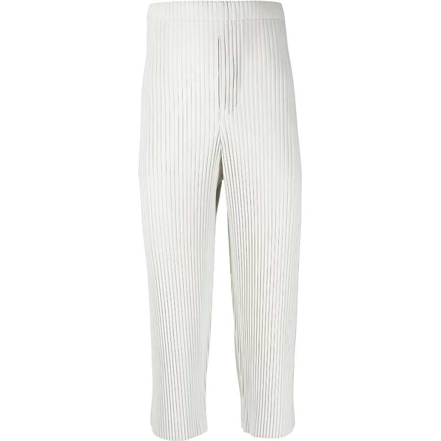 Homme Plissé Issey Miyake FW22 Casual Pants Men's Light Gray