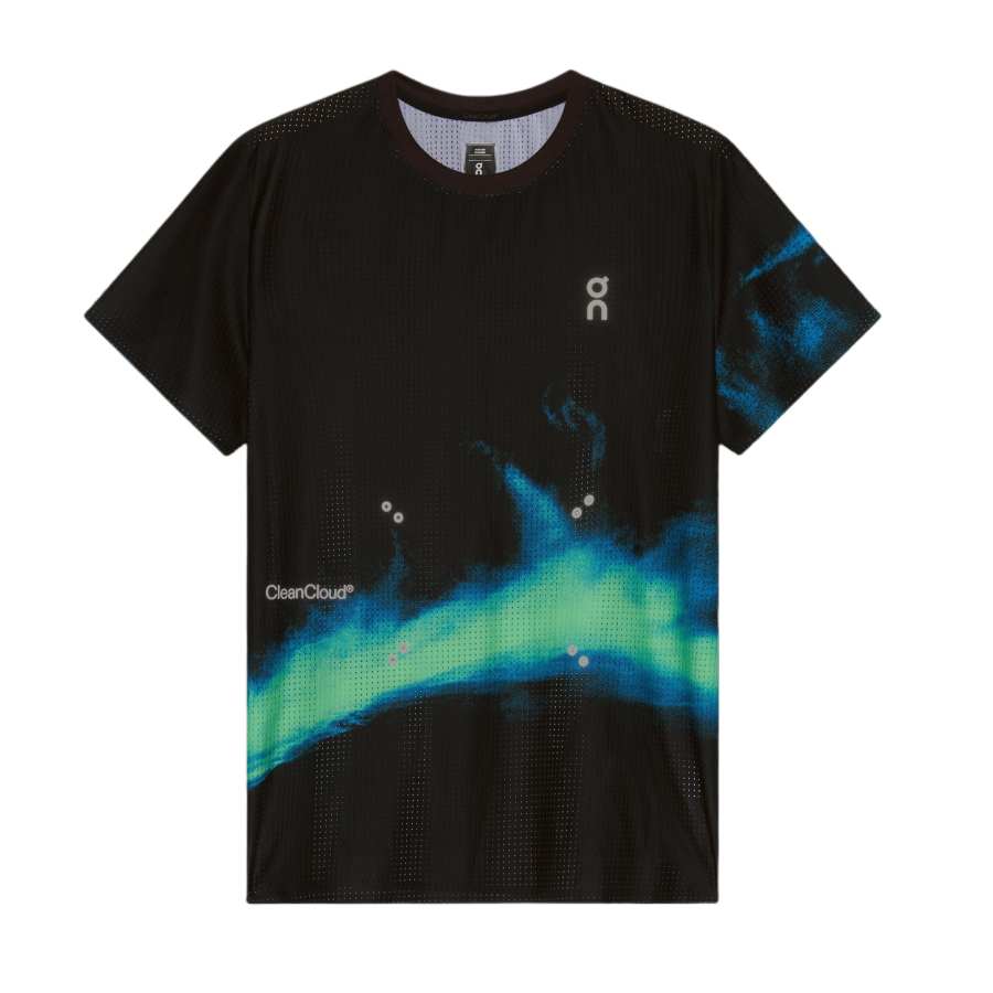 On On Pace T Shirts Men's Black Glacier Crew Neck Moderate