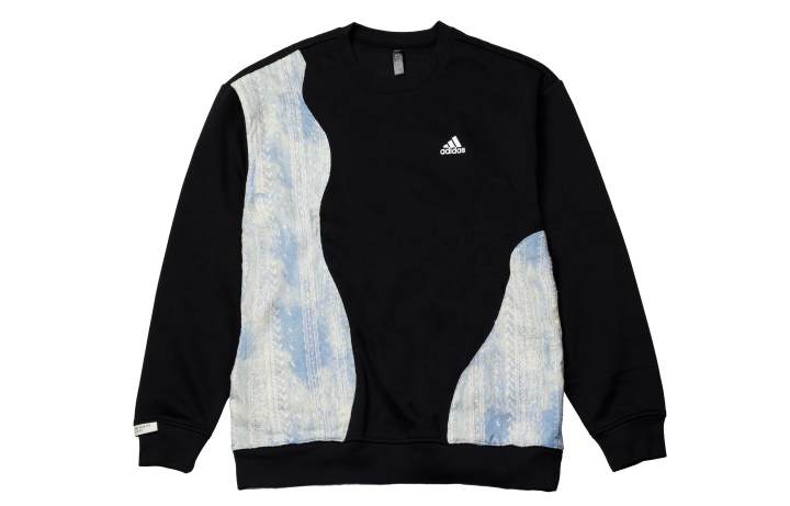 Adidas Adidas LABEL Sweatshirts Unisex Blue Black Crew Neck Moderate Regular