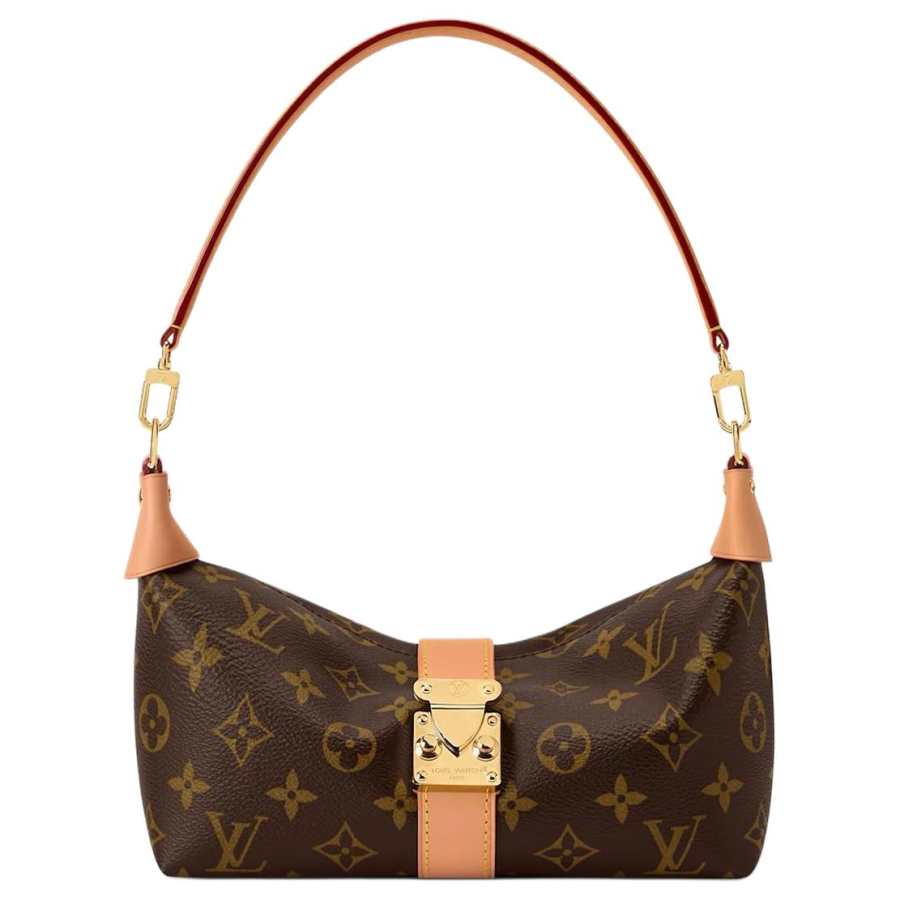 LOUIS VUITTON Monogram Coated Canvas Handbag, Shoulder Bag Women's Brown