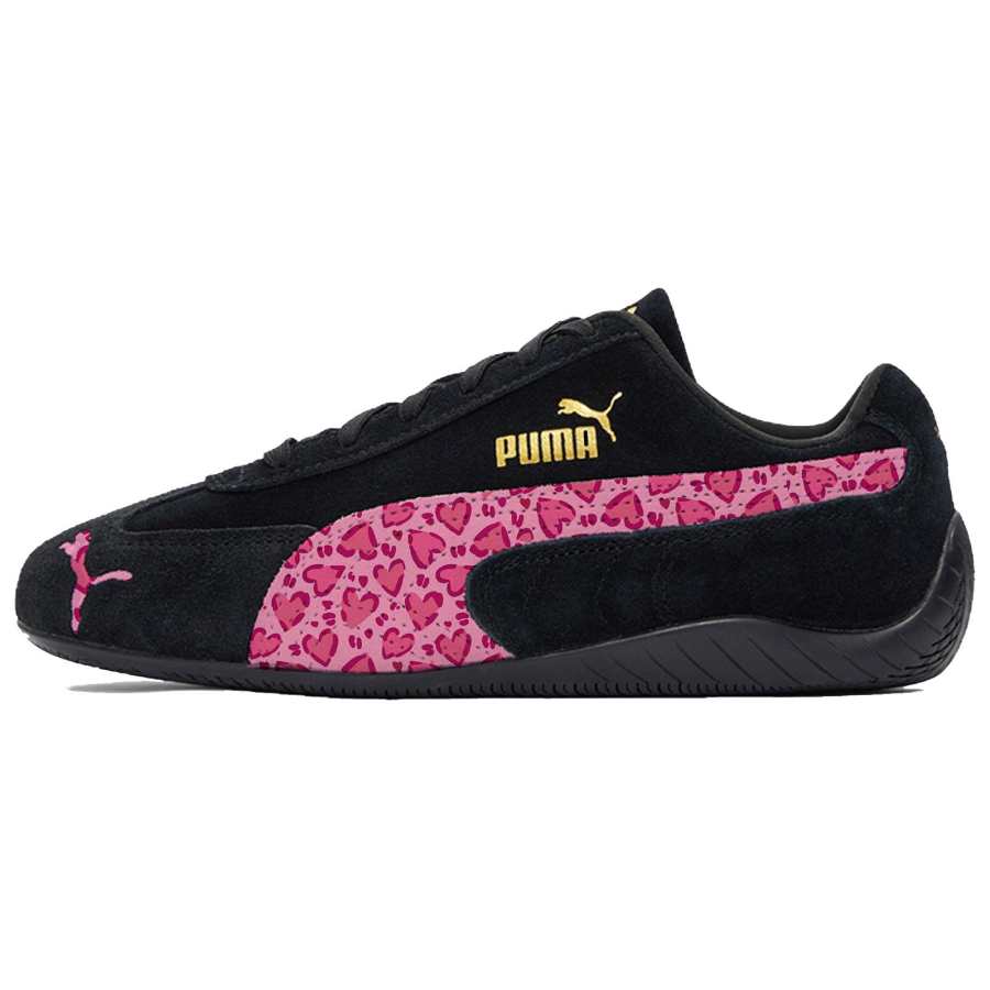 PUMA Speedcat Abrasion Resistant Support Low top Casual Shoes Unisex Black Pink