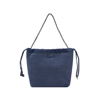 MOSCHINO Cotton Bucket Bag, Shoulder Bag Medium Women's Blue